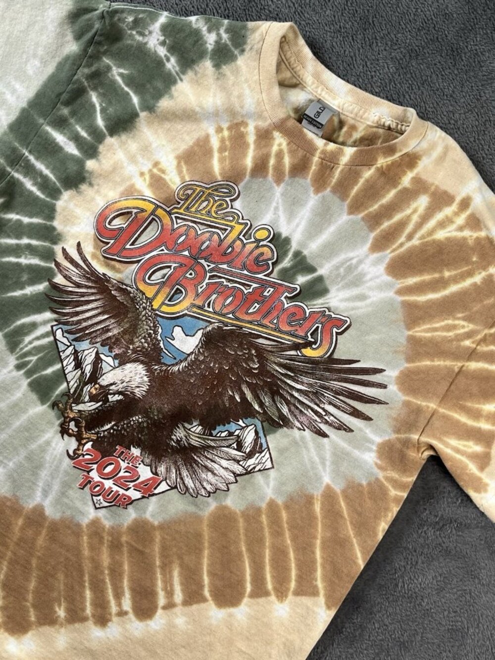 The Doobie Brothers - Multicolor Tie Dye Shirt - 2024 Tour - 2 Sided - Medium